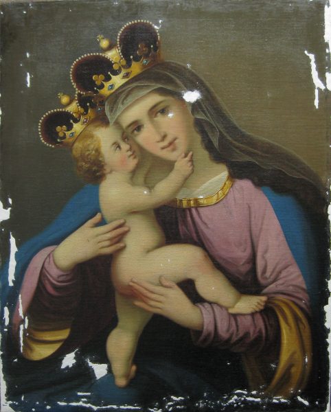 Stav v průběhu restaurování – po vytmelení