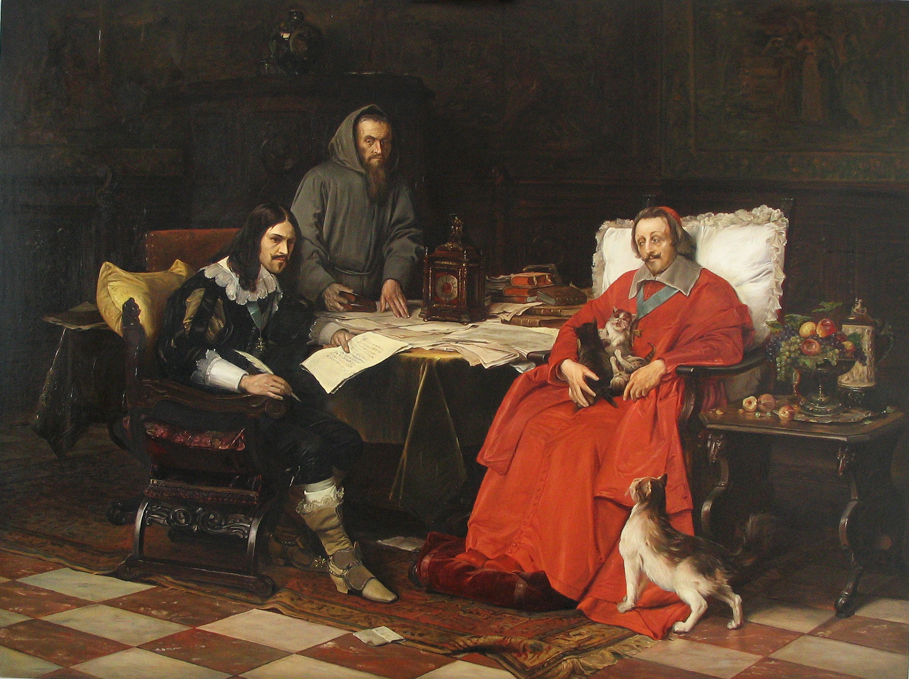 Kopie - Vaclav Brozik - Ludvik XIII. u kardinala Richelieua